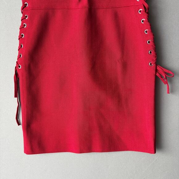 NBD Red Size S party‎ lace up Mini Dress - Picture 3 of 8